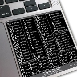 CorelDRAW reference keyboard hotkeys decals for Mac OS