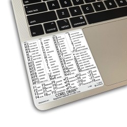 CorelDRAW reference keyboard hotkeys decals for Mac OS