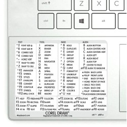 CorelDRAW reference keyboard hotkeys decals for Windows