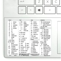 Finale reference keyboard hotkeys decals for Windows