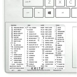 Krita reference keyboard hotkeys decals for Windows
