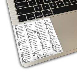 Krita reference keyboard hotkeys decals for Mac OS
