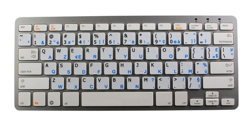 Thai Flag Keyboard Sticker Decal - Red Letters On Transparent PC - Universal