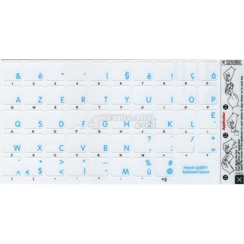 Apple French AZERTY transparent keyboard sticker