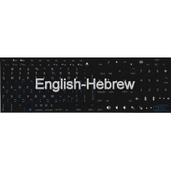 Apple Hebrew English non-transparent keyboard sticker