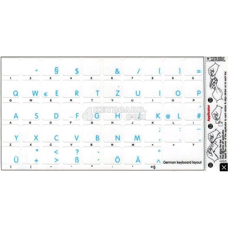 Apple German transparent keyboard sticker
