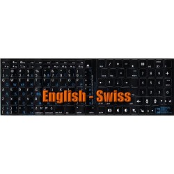 Apple Swiss multilingual - English non-transparent keyboard sticker