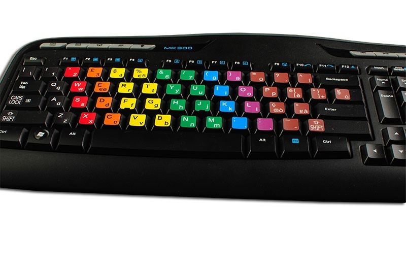 D & N Italian Learning Keyboard lay-out sticker zwarte toetsen sticker voor computer