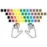 Learning Italian Colored non transparent keyboard stickers