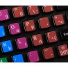 Learning Spanish Latin American Colored non transparent keyboard stickers