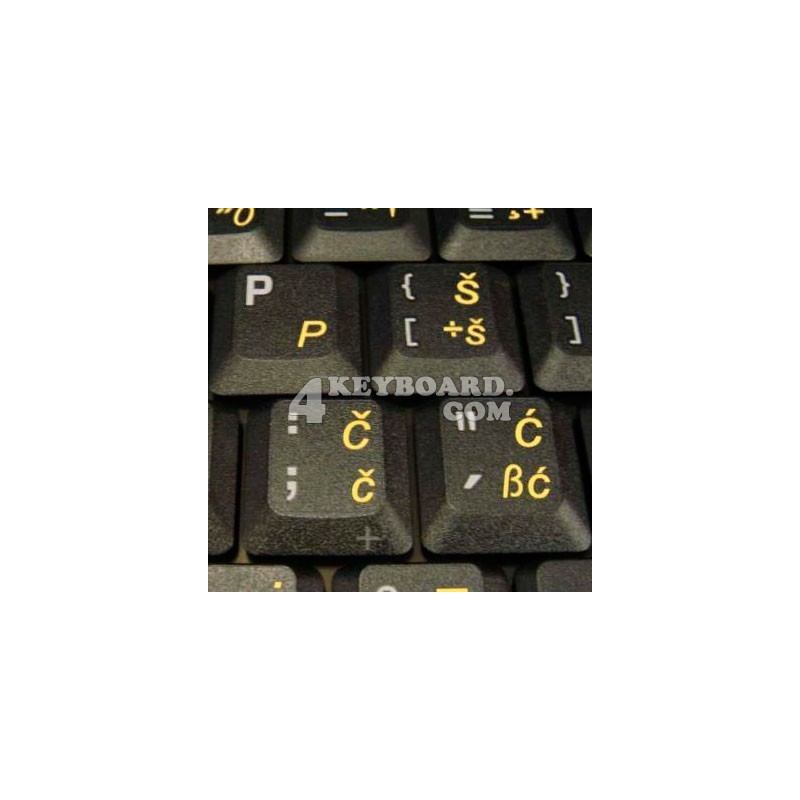 Slovenian Croatian transparent keyboard stickers