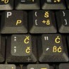Slovenian Croatian transparent keyboard stickers