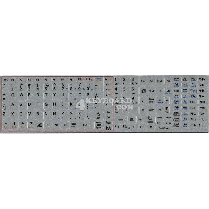 English US Notebook keyboard sticker