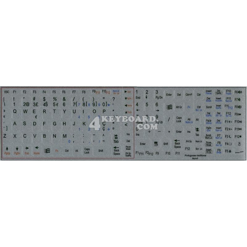 Portuguese Notebook keyboard sticker