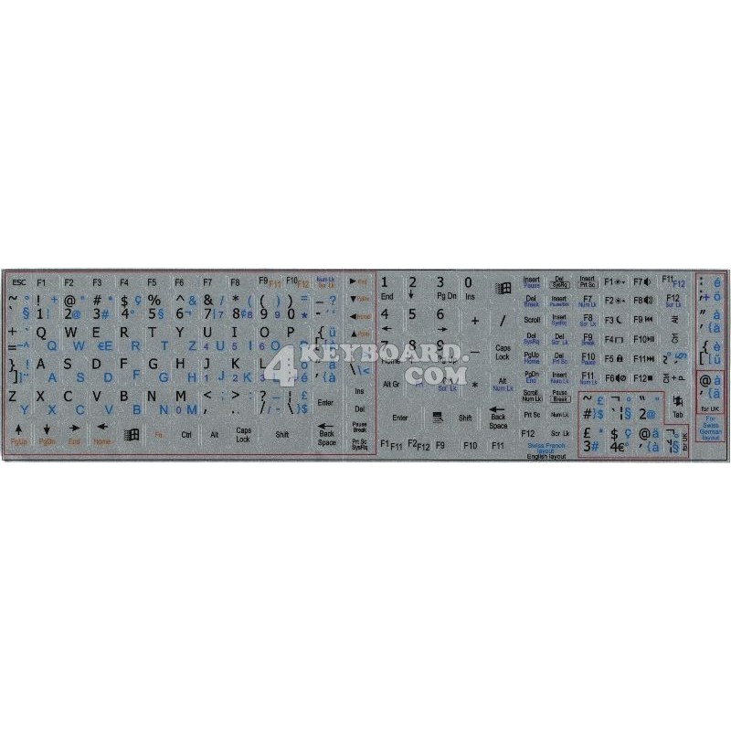 Swiss English Notebook keyboard sticker