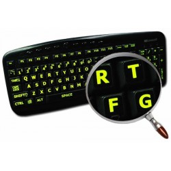 Glowing fluorescent English UK Large Lettering keyboard sticker
