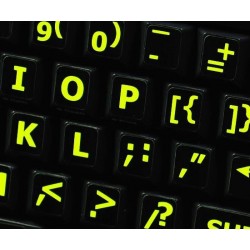 Glowing Baltic Transparent Stickers for Dark Keyboard