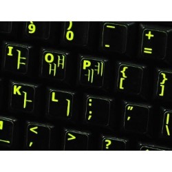 New Glowing fluorescent Korean English keyboard sticker 