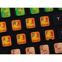 DJ-1800 keyboard sticker