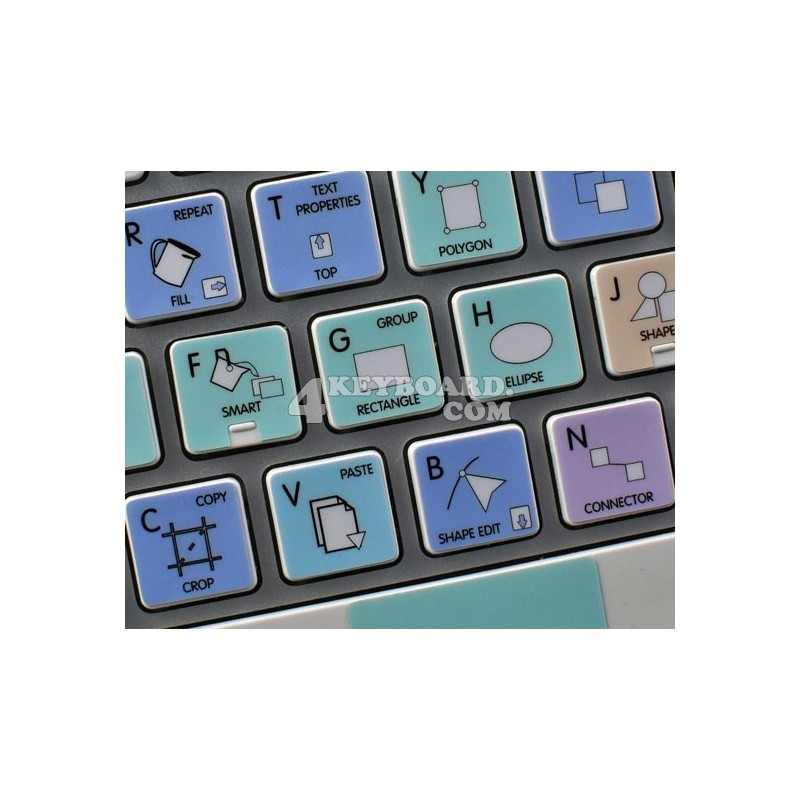 CorelDRAW Galaxy series keyboard sticker Apple size