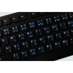 Greek transparent keyboard stickers