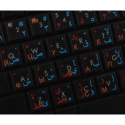 Arabic Farsi Russian transparent keyboard stickers