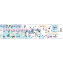 3DS MAX Galaxy series keyboard sticker apple