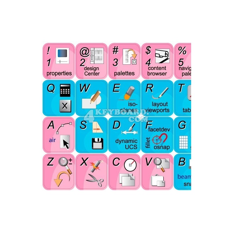 AutoCAD Architecture keyboard sticker