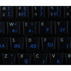 Programmer Dvorak transparent keyboard  stickers