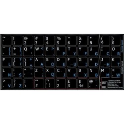 Dvorak English non-transparent keyboard  stickers 14x14