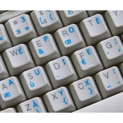 French Bepo transparent keyboard stickers
