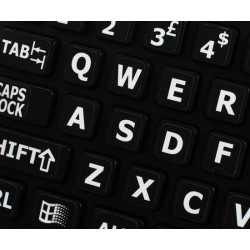 English UK Large Lettering Upper case keyboard stickers