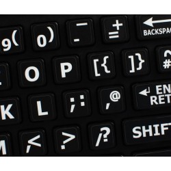 English UK Large Lettering Upper case keyboard stickers