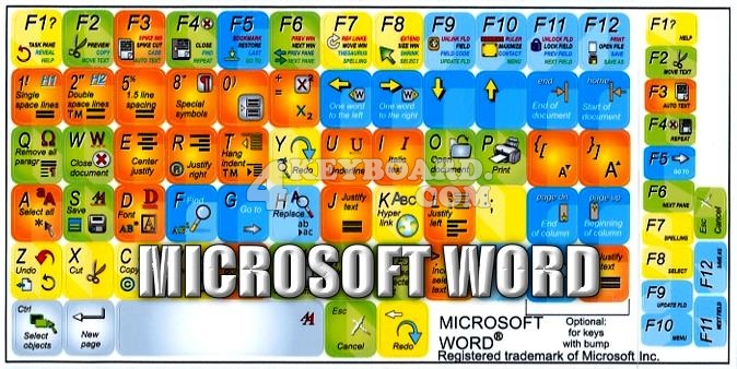  Microsoft Word keyboard stickers