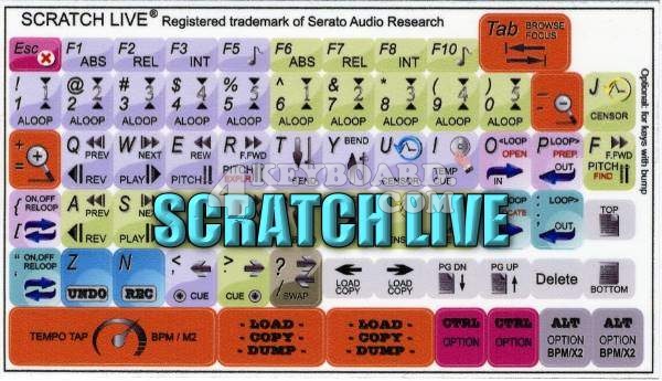  Serato Scratch Live keyboard stickers